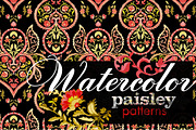 Watercolor seamless patterns