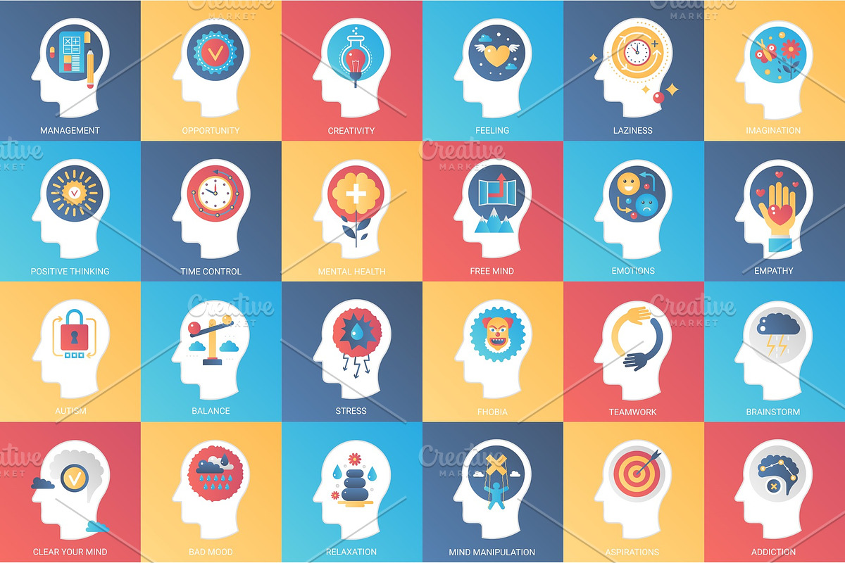Vector human mind concepts in Illustrations - product preview 8