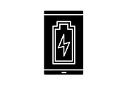 Smartphone battery charging icon