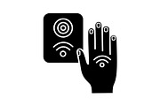 NFC reader glyph icon