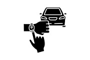 NFC car glyph icon