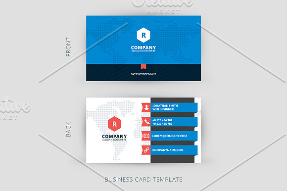 Corporate Business Card Template in Business Card Templates - product preview 4