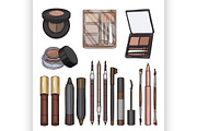 Sketch set of makeup products