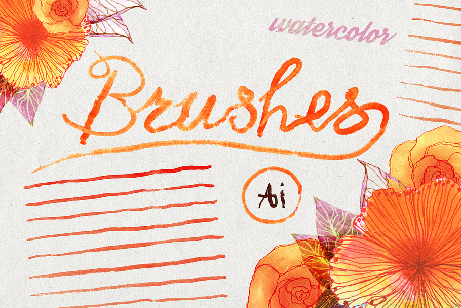 Illustrator watercolors brushes in Photoshop Brushes - product preview 8