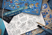 ✮ Nautical Doodles Designs Set