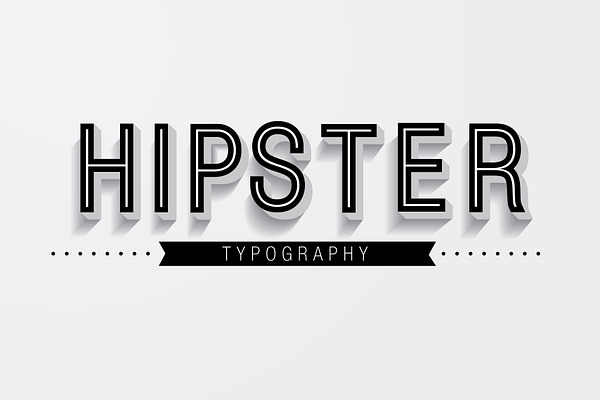 hipster typography vector