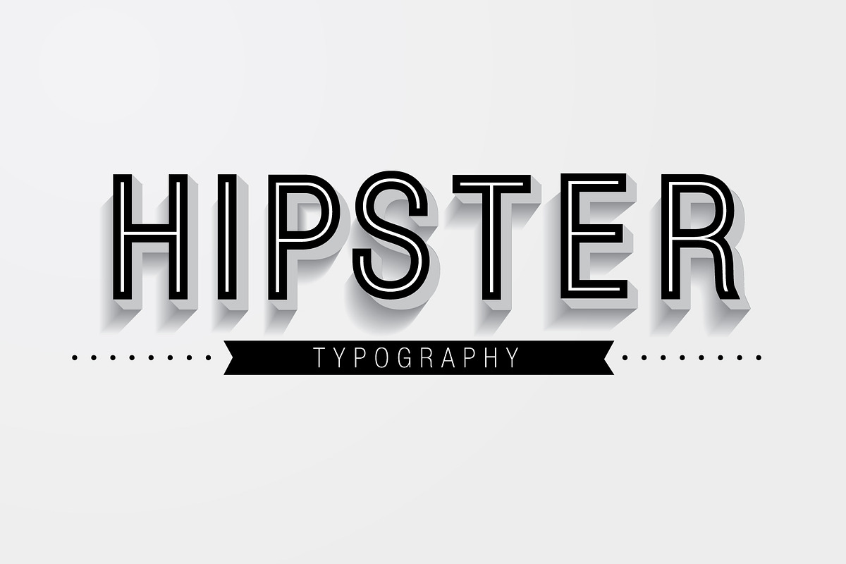 hipster typography vector in Illustrations - product preview 8