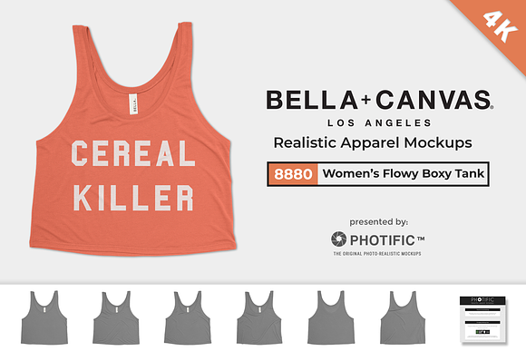 Bella Canvas 8880 Mockups Flowy Tank in Product Mockups - product preview 1