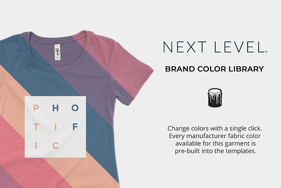 Next Level 1510 Ideal Tee Mockups in Product Mockups - product preview 4