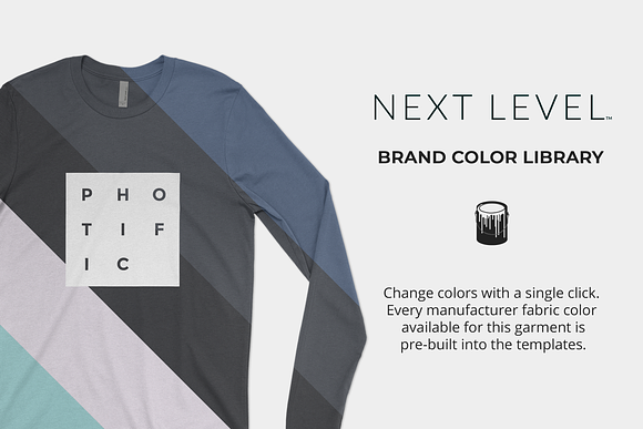 Next Level 3601 Long-Sleeve Mockups in Product Mockups - product preview 3
