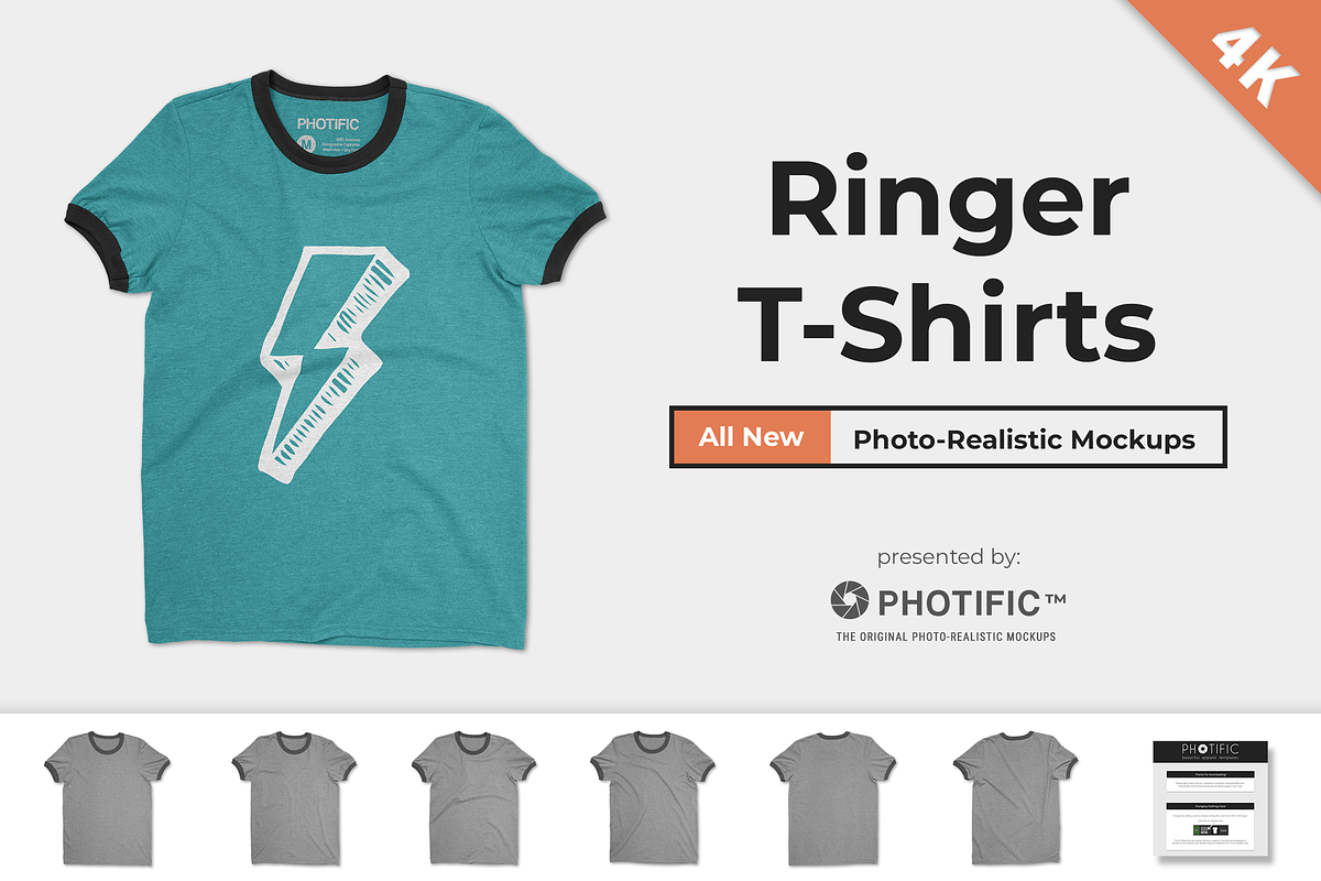 Ringer T-Shirt Mockups in Product Mockups - product preview 8