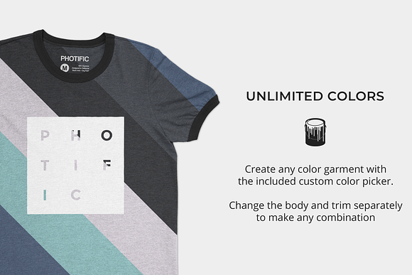Ringer T-Shirt Mockups in Product Mockups - product preview 5