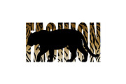 Fashion T-shirt print with tiger