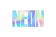 Neon holographic modern abstract T