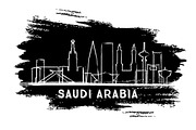 Saudi Arabia City Skyline Silhouette