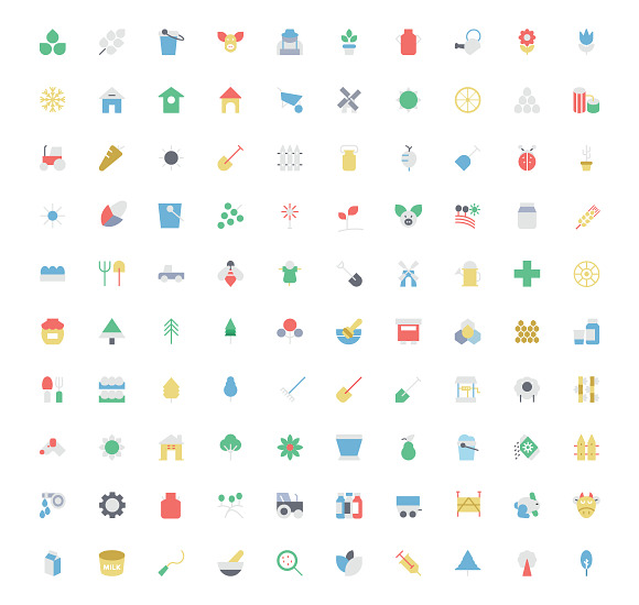 100 Agriculture Vector Icons in Graphics - product preview 1