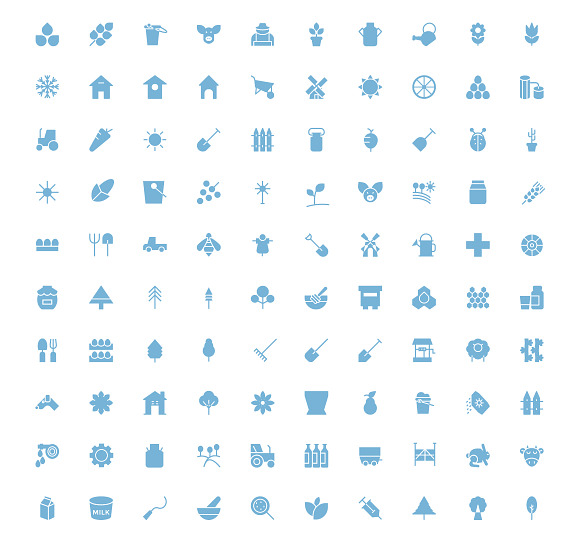 100 Agriculture Vector Icons in Graphics - product preview 2