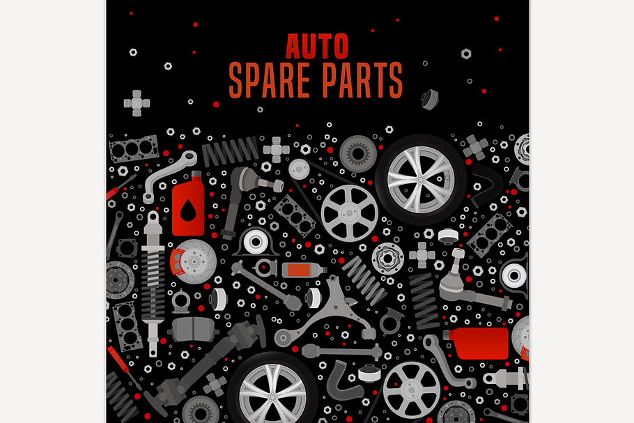 Spare Parts Background in Illustrations - product preview 8
