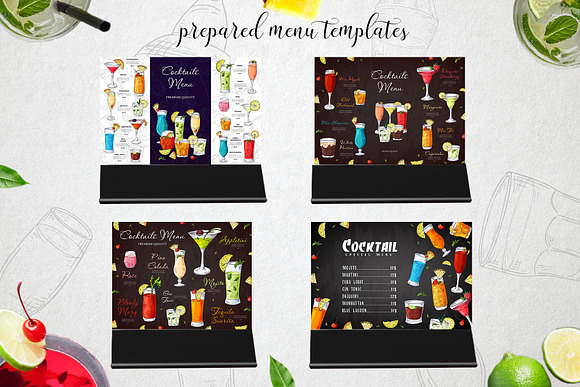 Cocktails Bundle+bonus in Illustrations - product preview 3