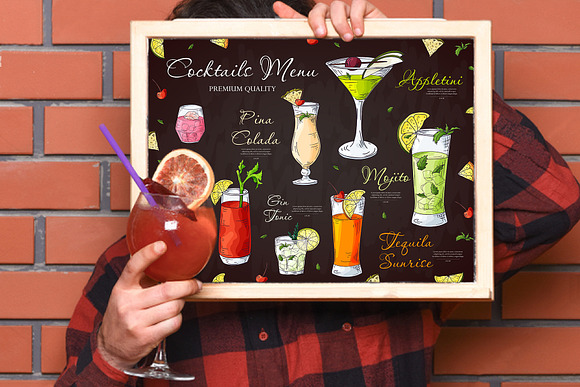 Cocktails Bundle+bonus in Illustrations - product preview 6