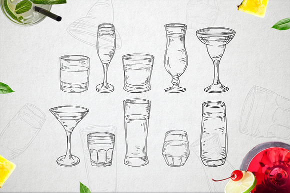 Cocktails Bundle+bonus in Illustrations - product preview 7