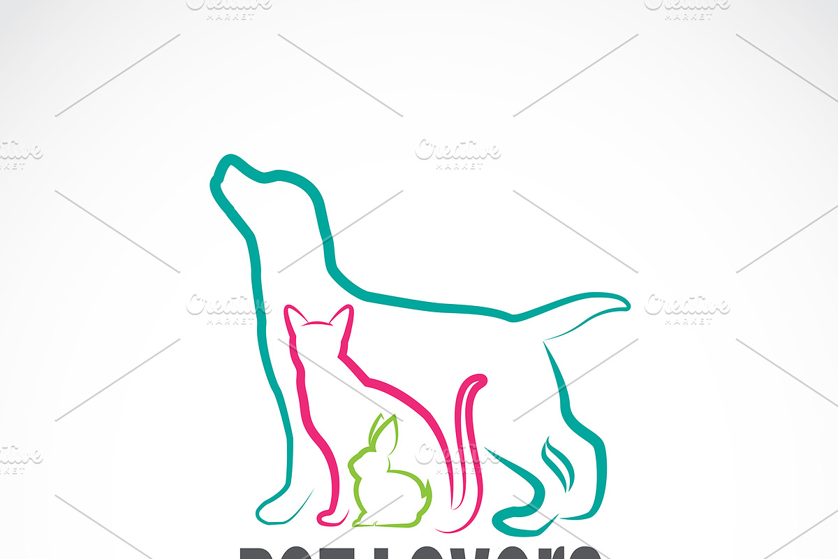 Vector group of pets.  in Icons - product preview 8