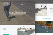 Landing page "Skateboarder"