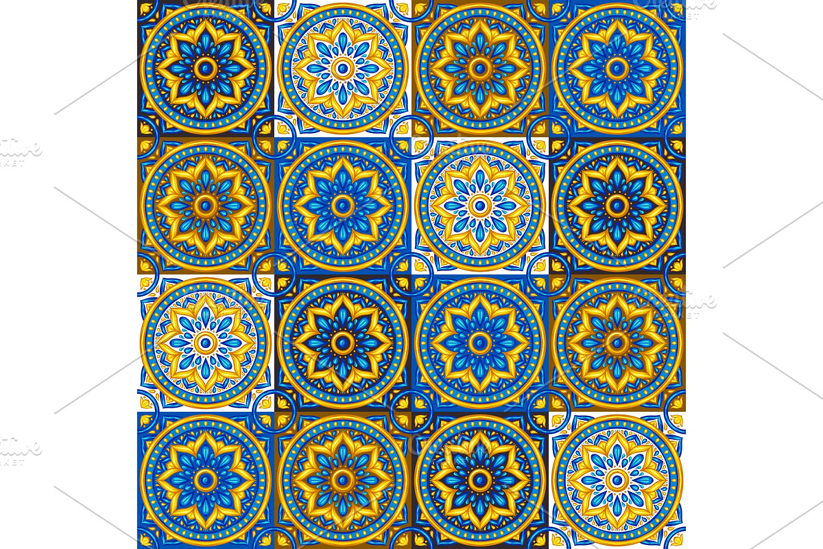 Moroccan ceramic tile seamless in Textures - product preview 8