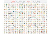 384 Complex concept flat icons