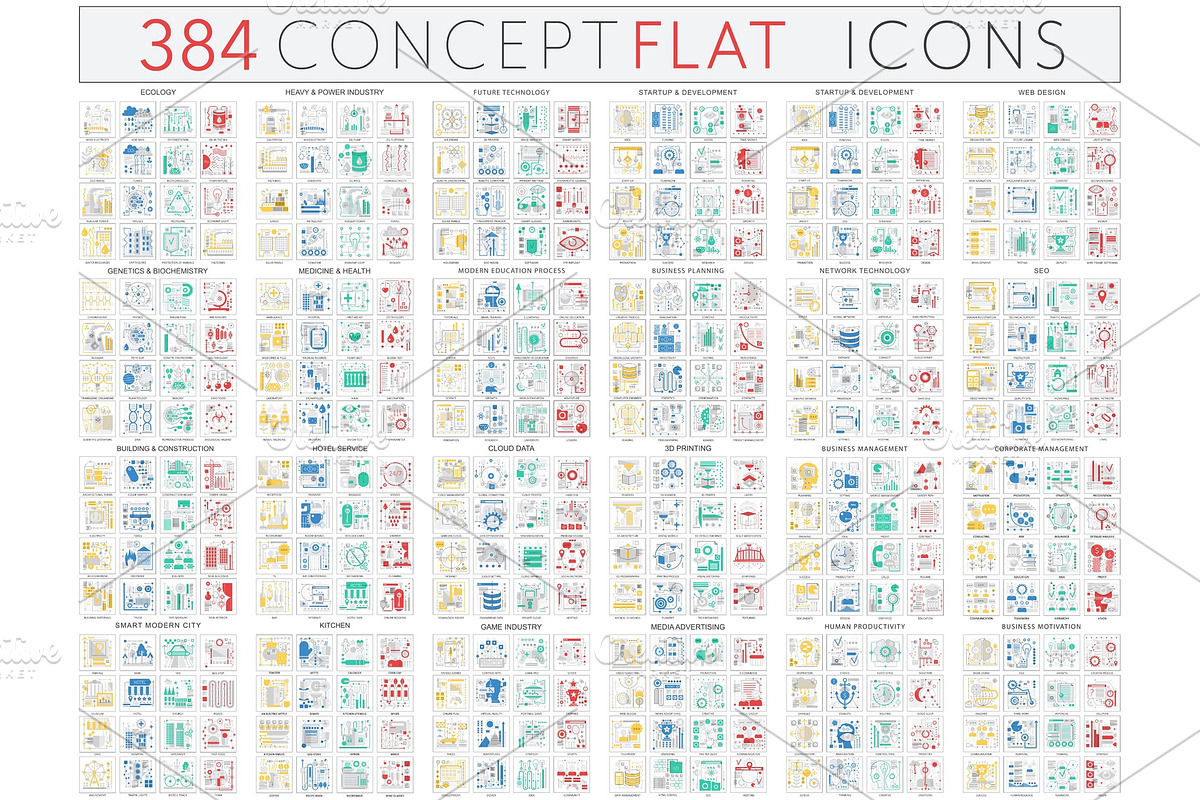384 Complex concept line icons in Modern Icons - product preview 8