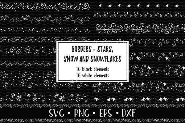 Winter Doodle Borders