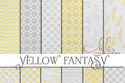 Yellow and Gray Burlap Patterns