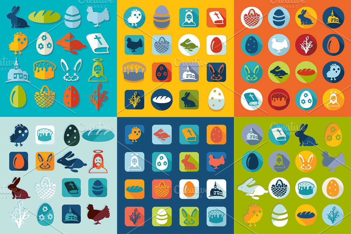 Set of easter icons in Easter Icons - product preview 8