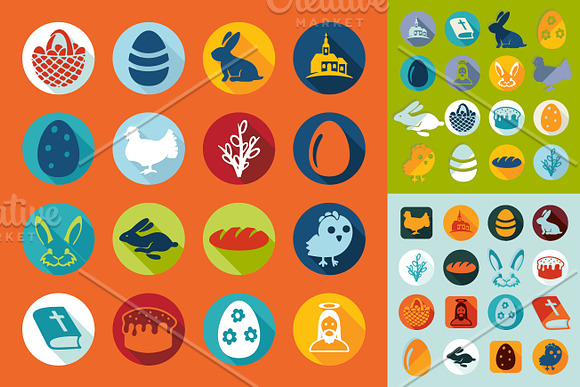 Set of easter icons in Easter Icons - product preview 2