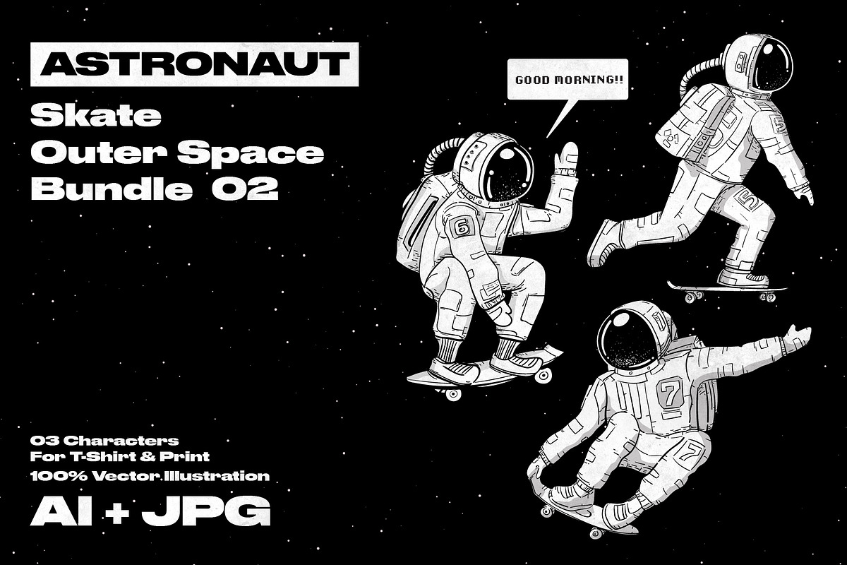 Astronaut Bundle 02 - 03 Characters in Illustrations - product preview 8