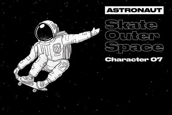 Astronaut Bundle 02 - 03 Characters in Illustrations - product preview 1
