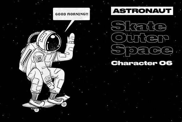 Astronaut Bundle 02 - 03 Characters in Illustrations - product preview 2