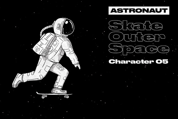 Astronaut Bundle 02 - 03 Characters in Illustrations - product preview 3