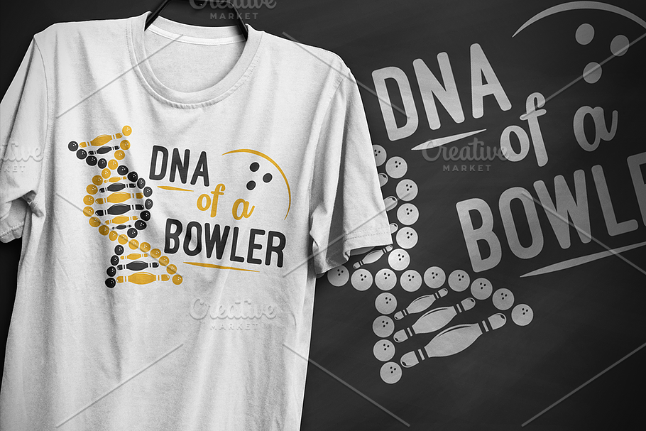 DNA of a bowler - T-Shirt Design
