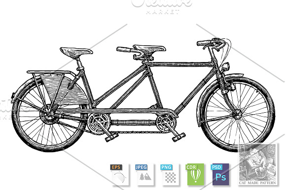 Types of bikes in Illustrations - product preview 1