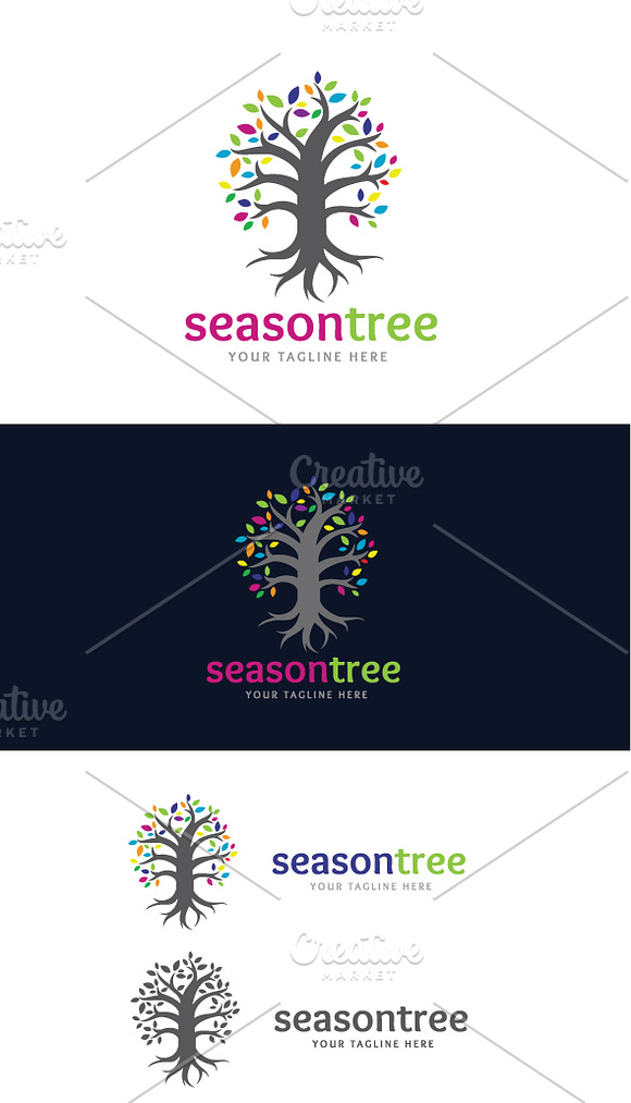 Season Tree in Logo Templates - product preview 1