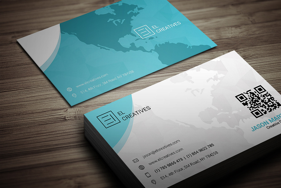 Creative Map Business Card in Business Card Templates - product preview 8