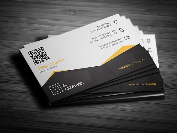 Creative Orange Business Card in Business Card Templates - product preview 1