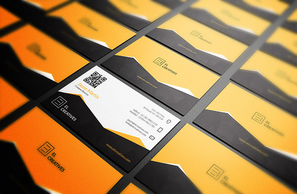 Creative Orange Business Card in Business Card Templates - product preview 2