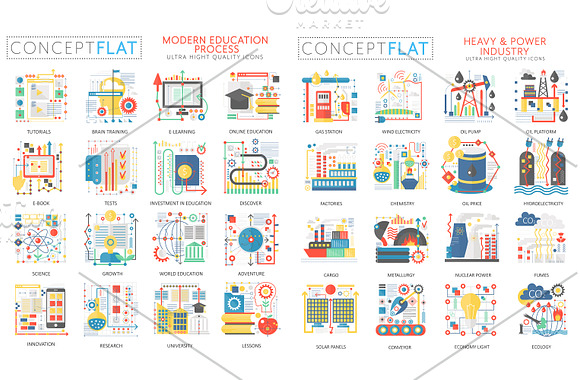 384 Complex concept flat icons in Flat Icons - product preview 2