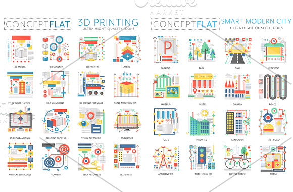 384 Complex concept flat icons in Flat Icons - product preview 4
