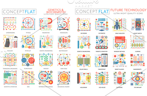 384 Complex concept flat icons in Flat Icons - product preview 8