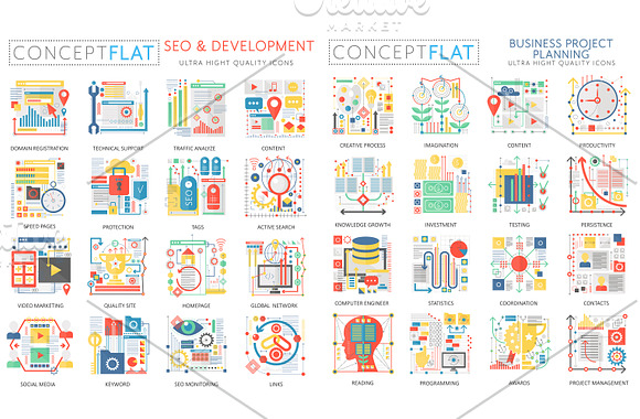 384 Complex concept flat icons in Flat Icons - product preview 12