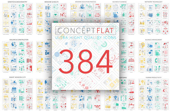 384 Complex concept line icons in Modern Icons - product preview 1