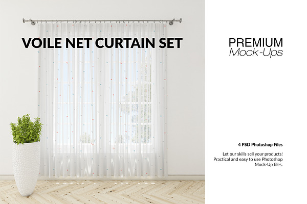 Voile Net Curtain Set